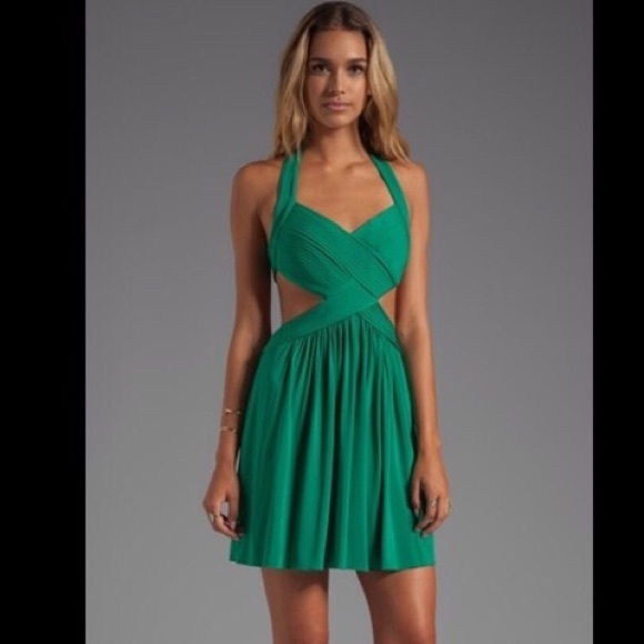 BCBGMAXAZRIA Green Party Dress - Picture 1 of 3
